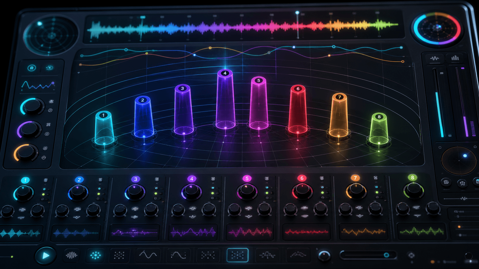 Chosen Delay 3D stereo stage and delay tap visual