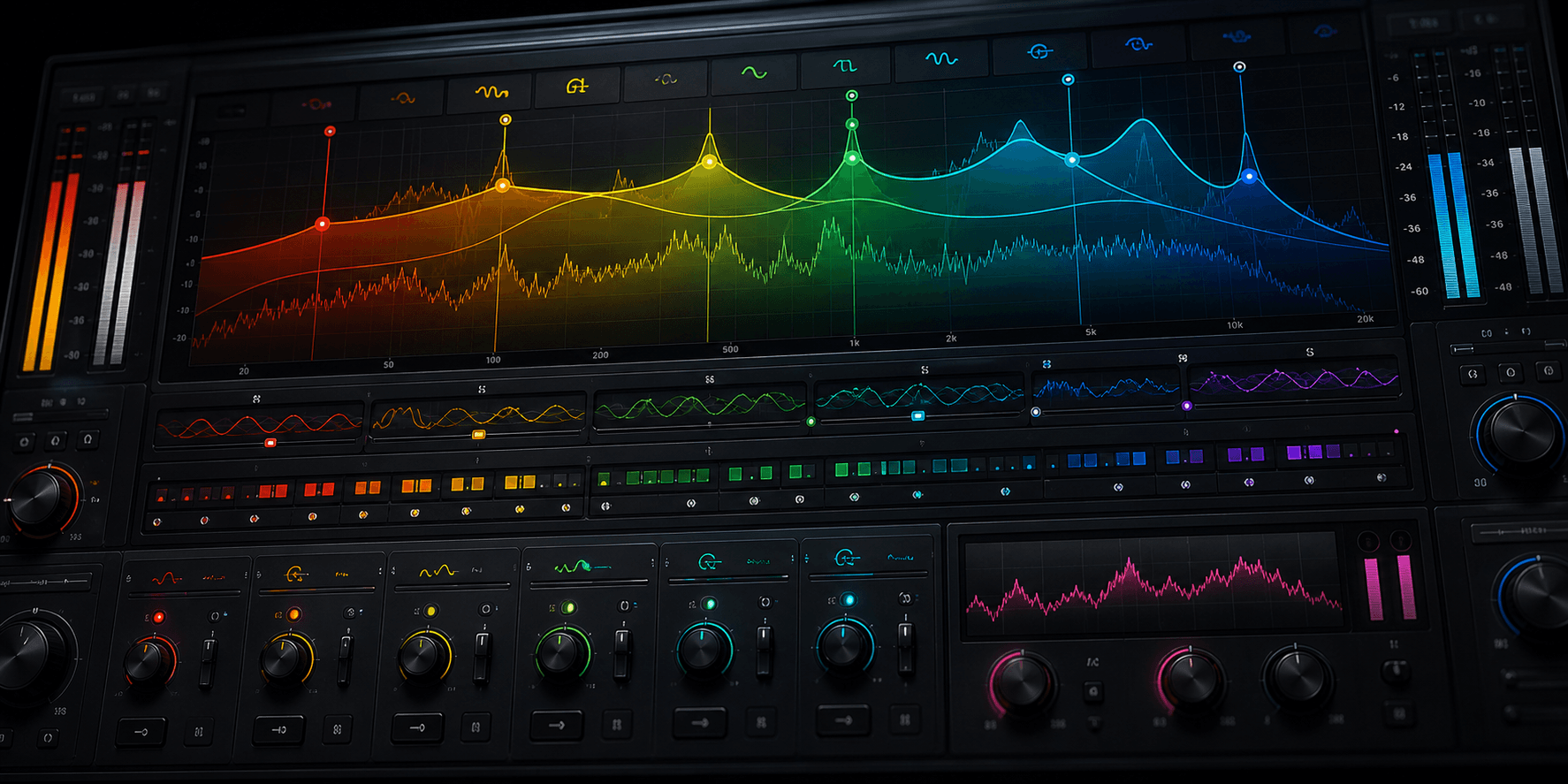 The Chosen Filter modulation, spectrum, and distortion interface visual